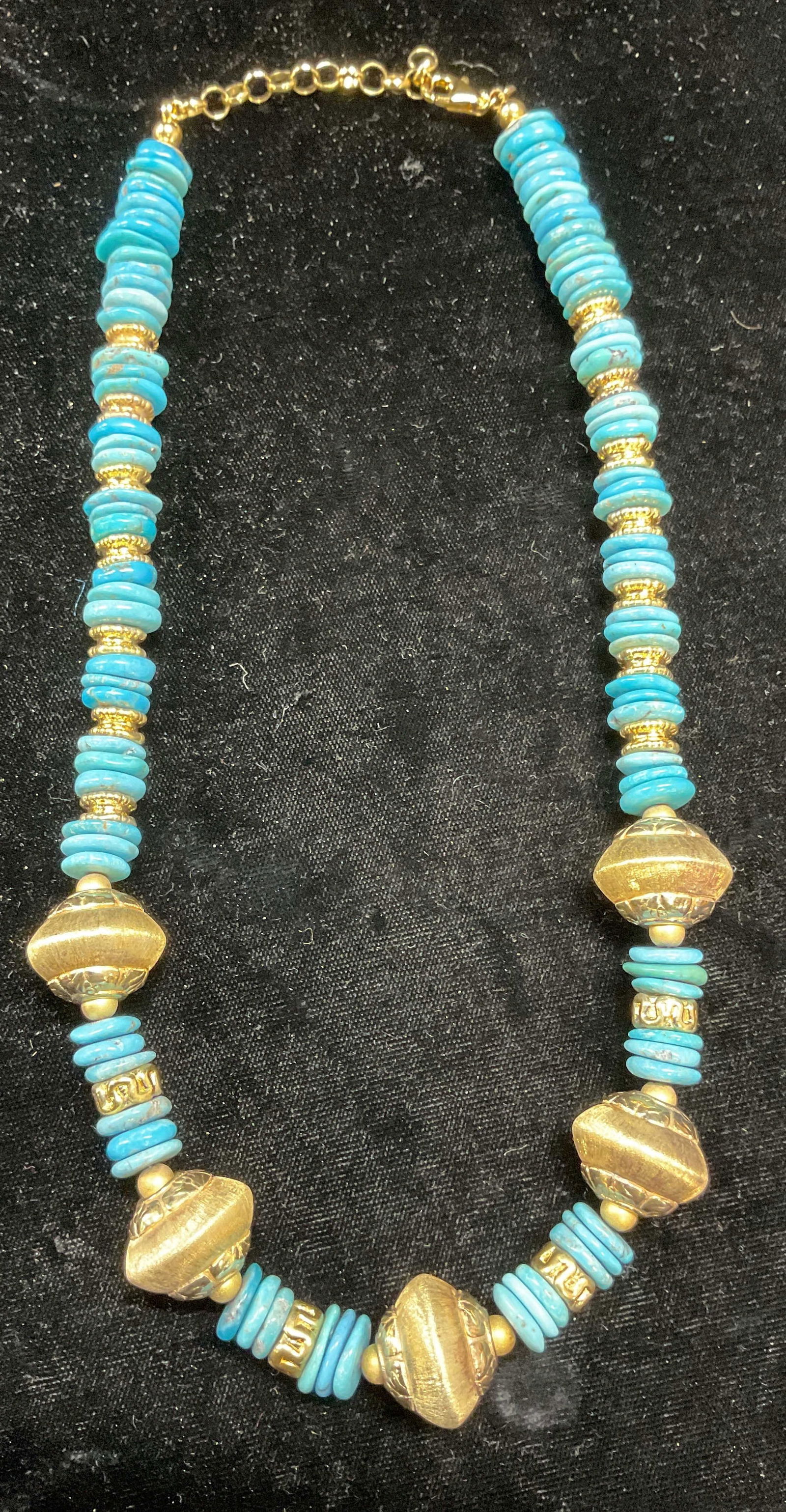 Veronese Sterling Silver Turquoise Necklace Italy (1 of 7)