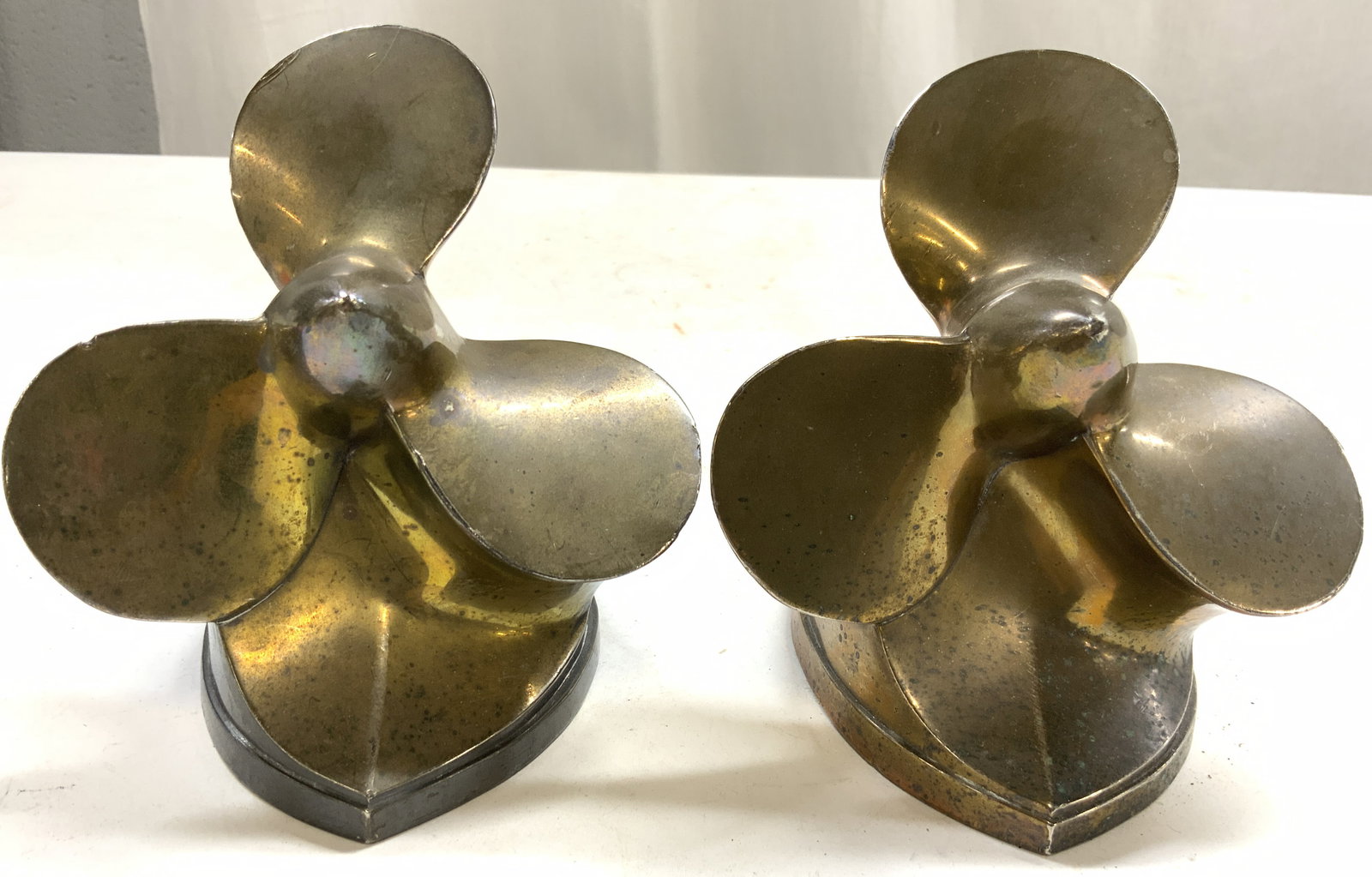 PHILADELPHIA METAL CO Vntg Boat Propeller Bookends (1 of 8)
