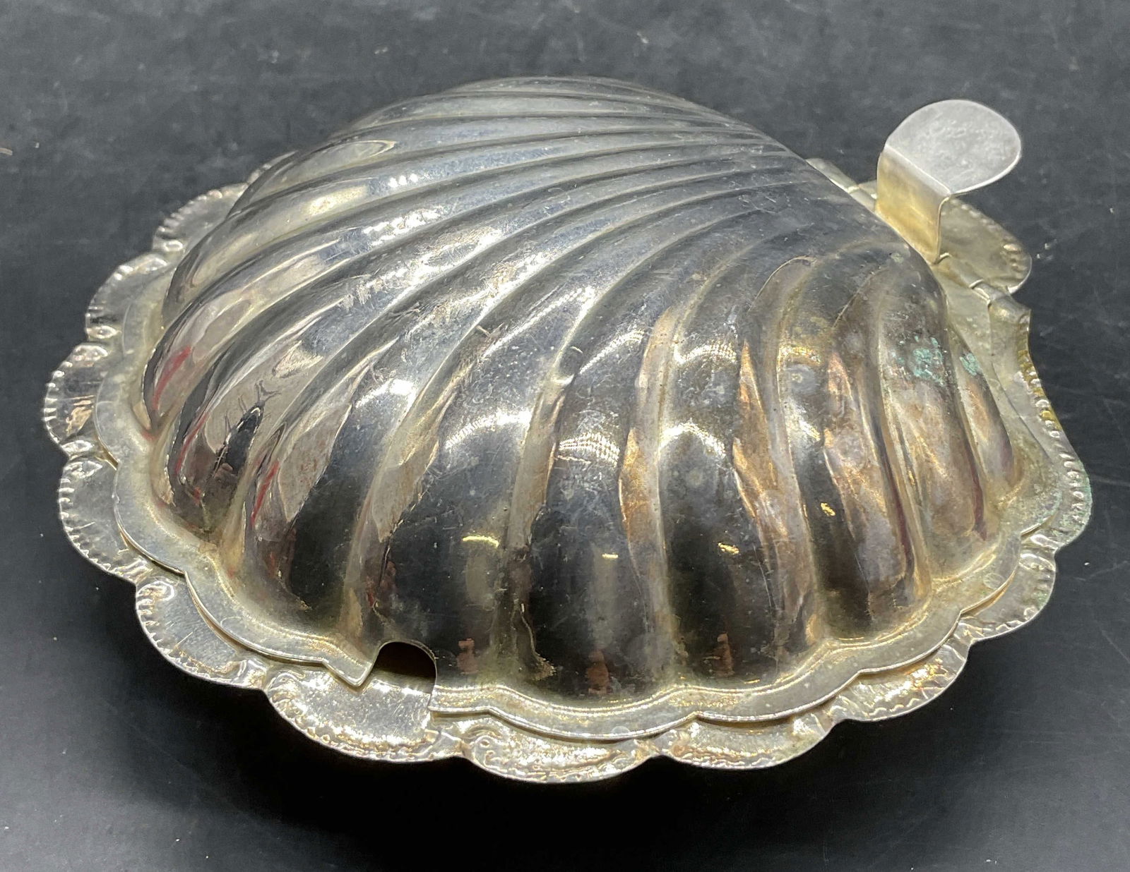 FOLGATE NB SM ENGLAND Clam Shell Butter Dish (1 of 9)
