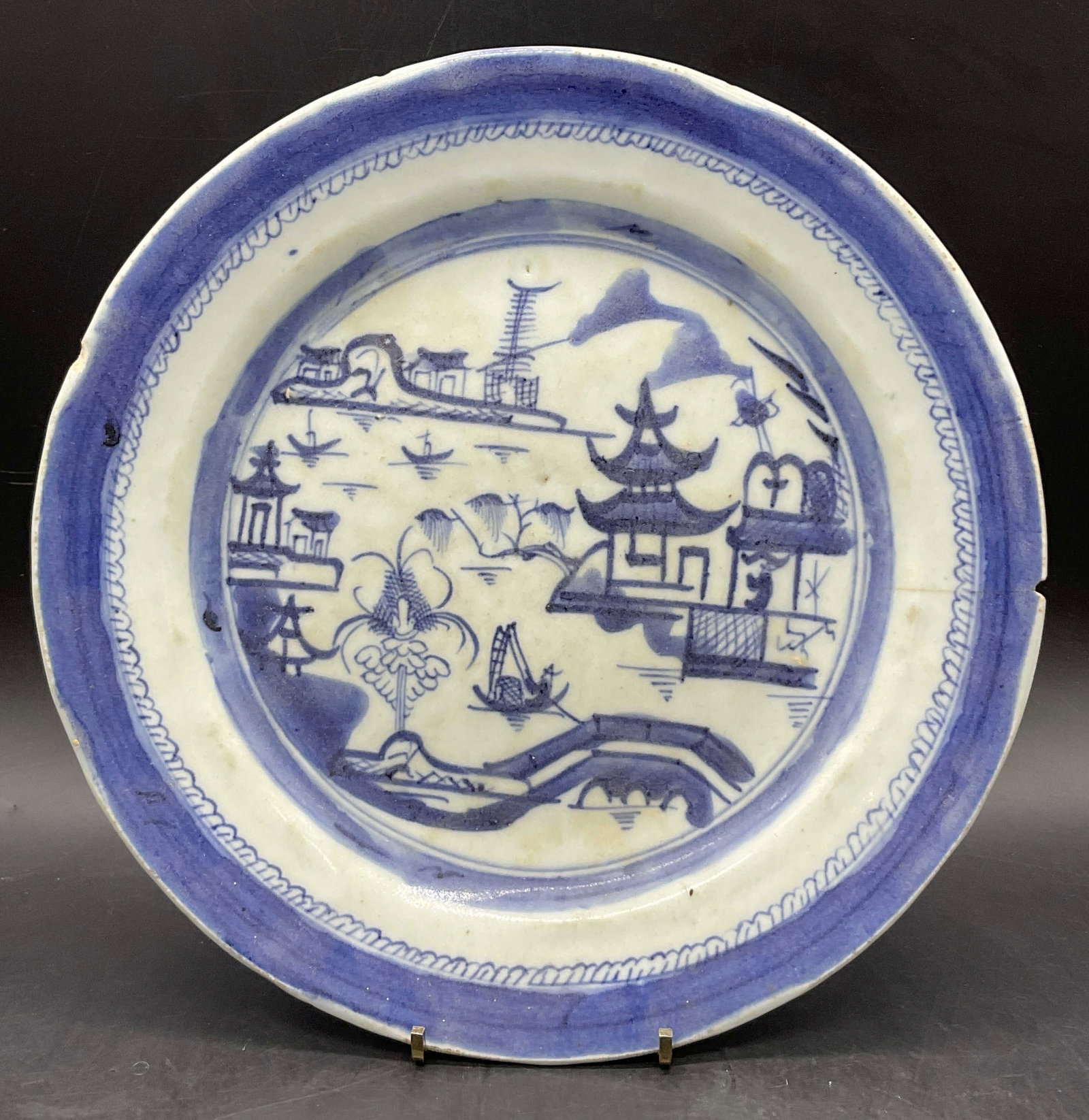 Antique Hand Painted Asian Ceramic Plate (1 of 8)