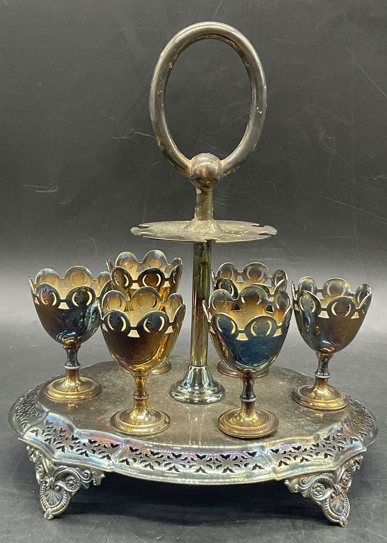 WWH Silver Plated Egg Holder / Condiment Server (1 of 9)