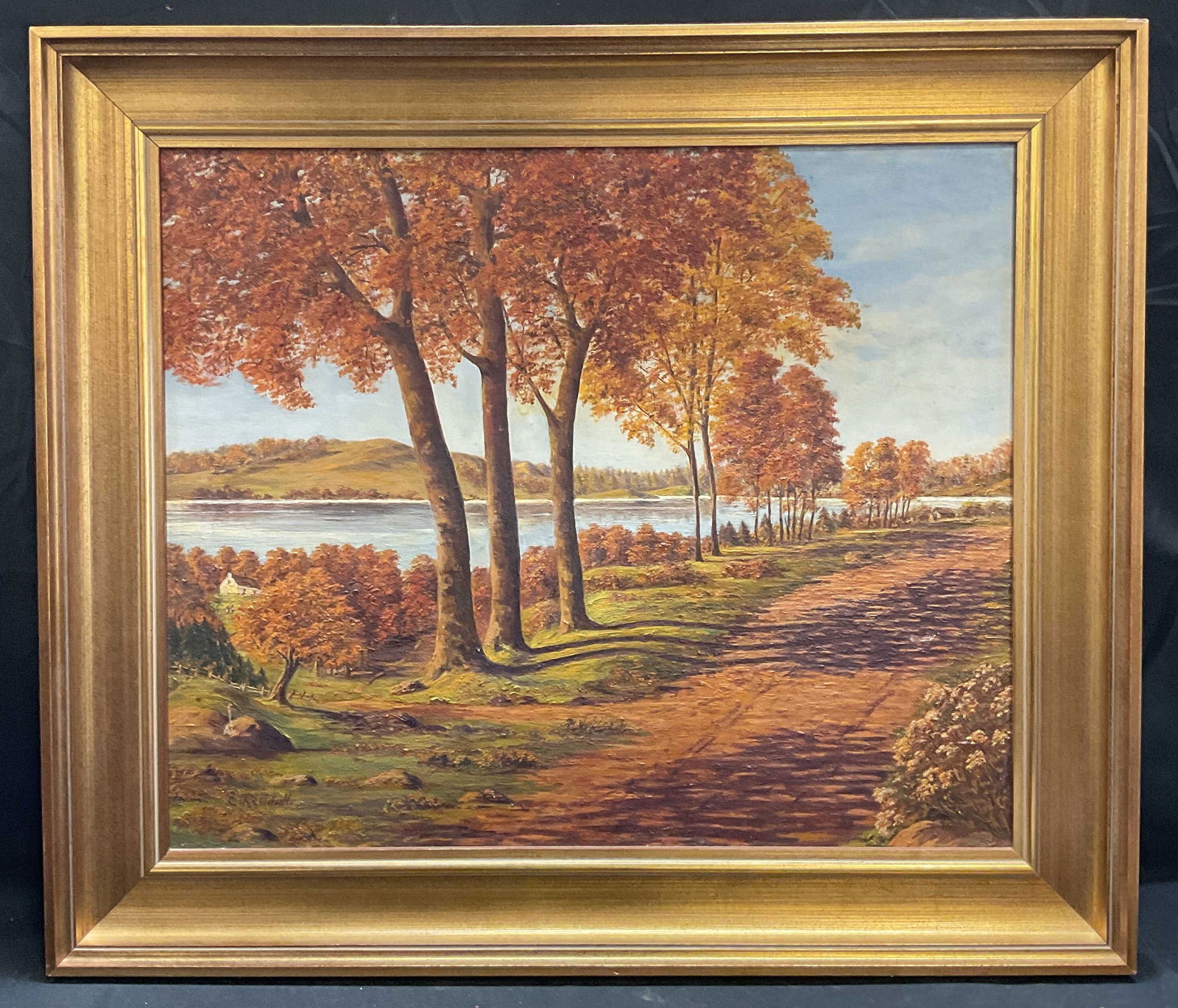 Signed C Reddall Autumn Landscape Oil Painting (1 of 6)