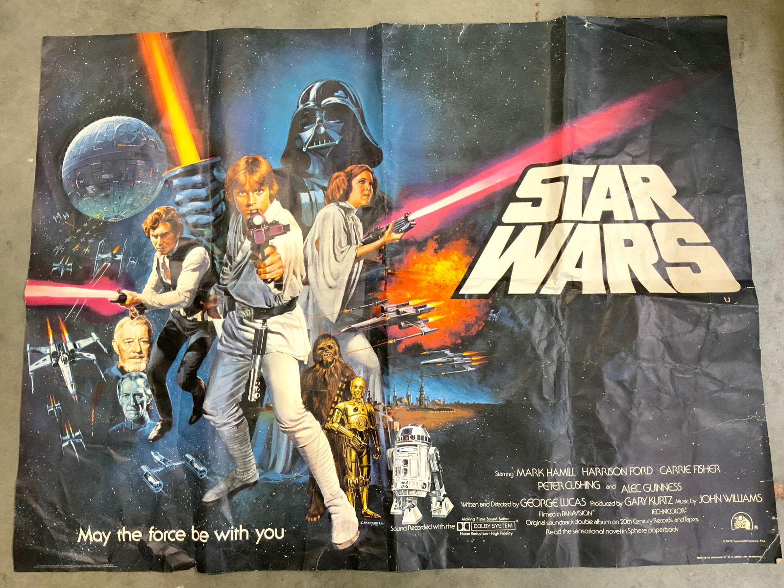 1977 Star Wars Illustrated Film Poster ENGLAND (1 of 8)