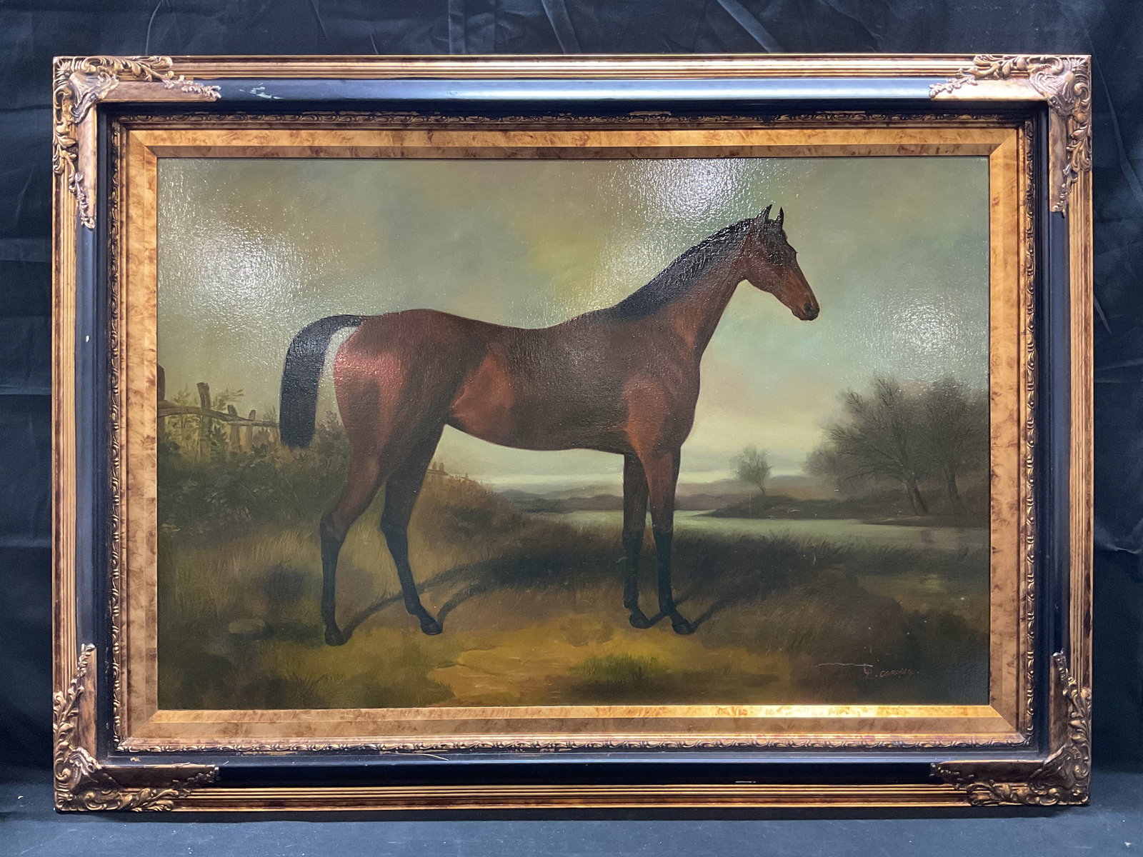 Signed Laura Cassidy Equine Horse Oil Painting (1 of 6)