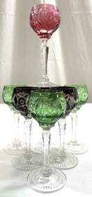 7 NACHTMANN TRAUBE Crystal Bohemian Gls Cordials