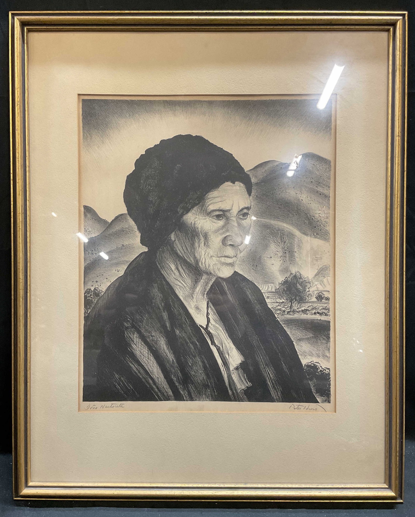 Signed Peter Hurd Dona Nestorita Lithograph (1 of 7)