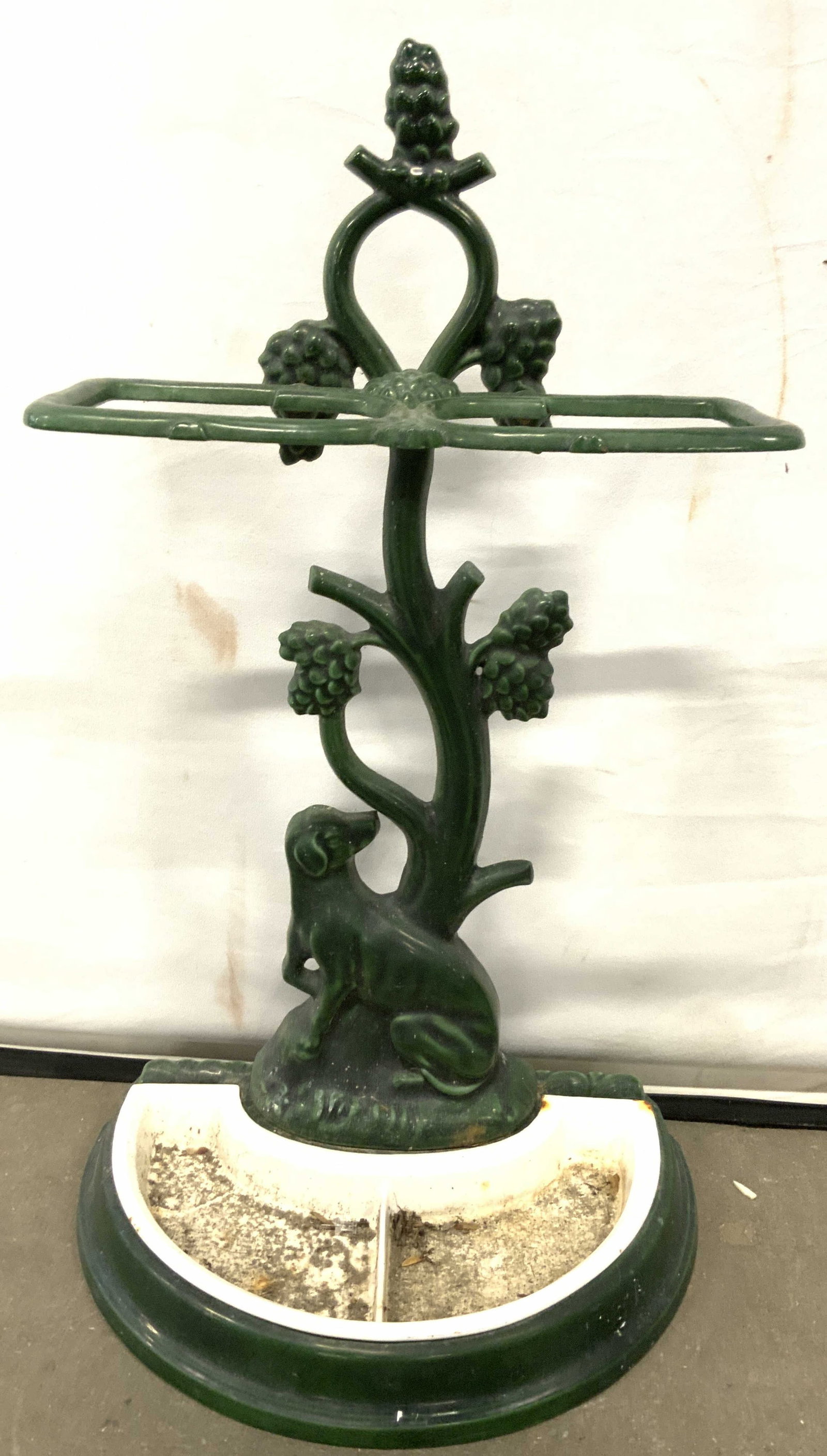 Vintage French Enameled Iron Umbrella Stand (1 of 8)