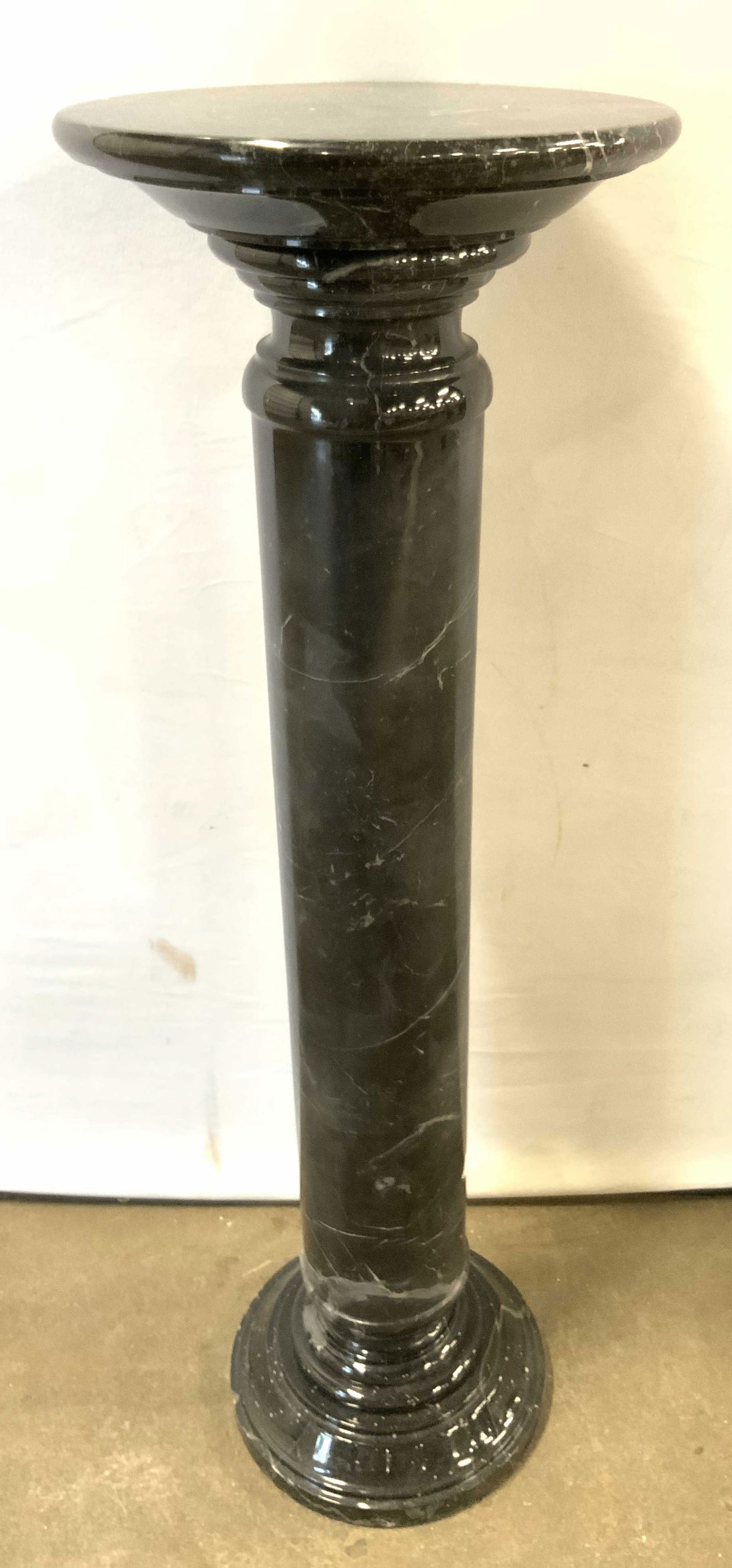 Marble Column Form Pedestal Black (1 of 8)