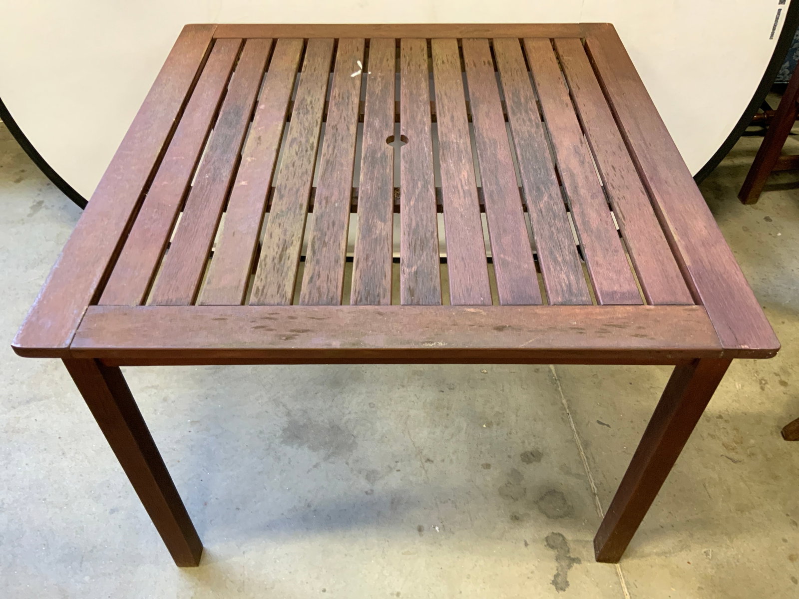 Outdoor Wooden Patio Dining Table W Umb Hole (1 of 9)