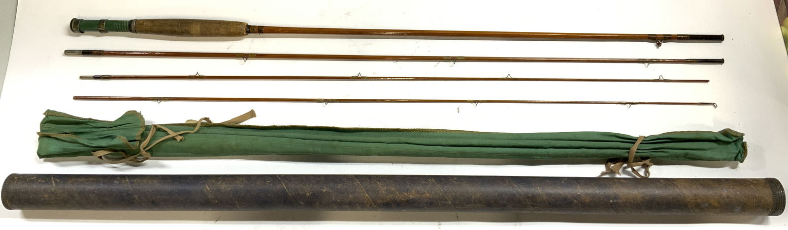 Antique Fishing Pole W Tube Case (1 of 8)
