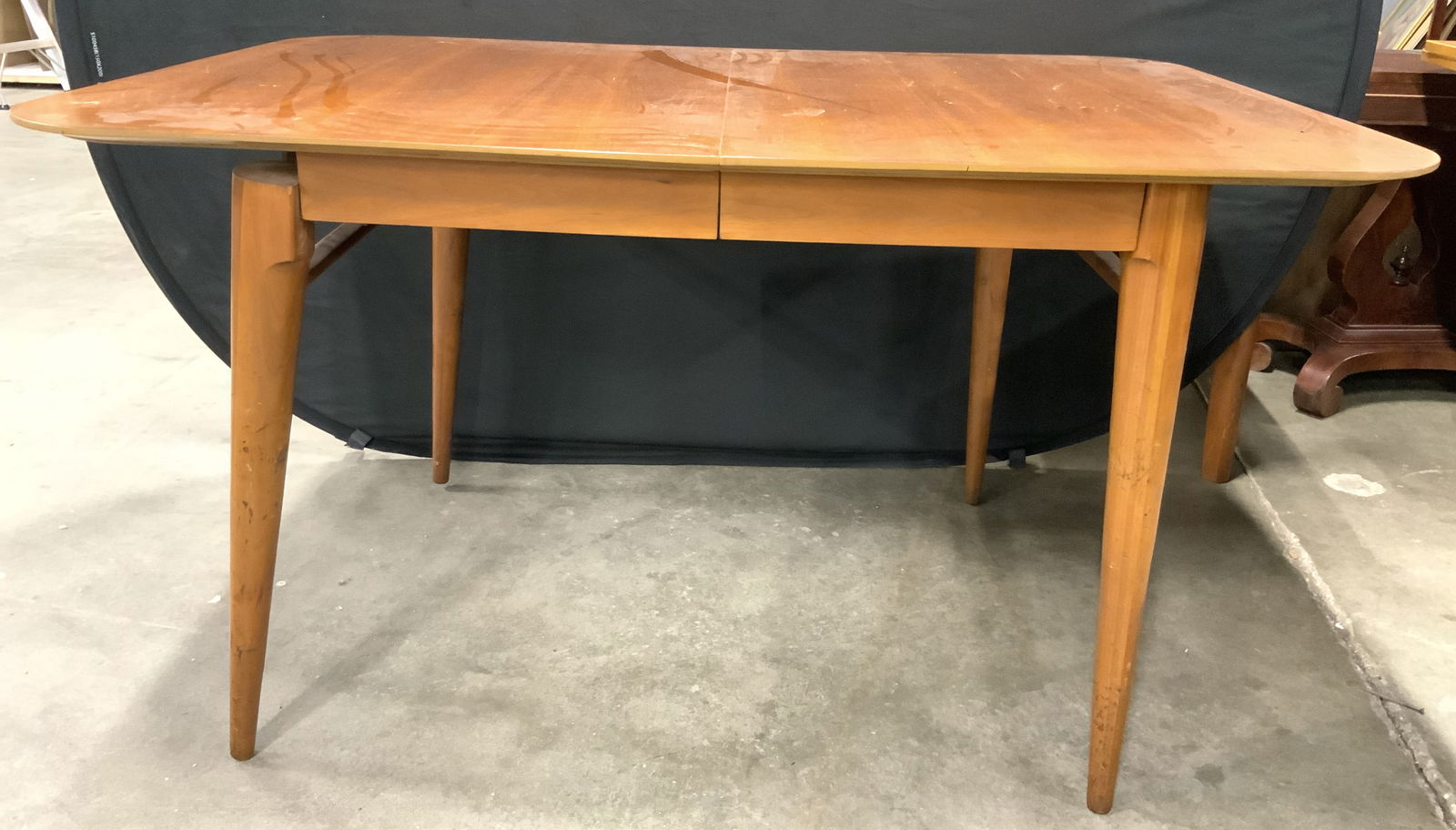 MCM Tapered Leg Wooden Dining Table (1 of 8)