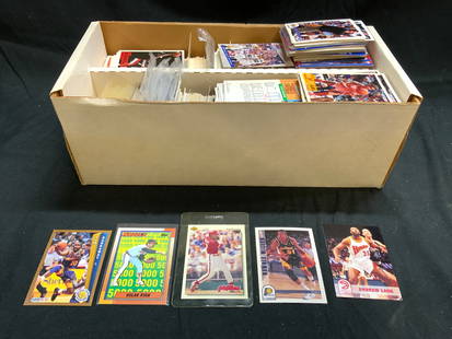 Group 100+ Large Lot Baseball & Basketball Cards: Lot includes 100+ baseball and basketball cards. Noteables including Nolan Ryan, Reggie Miller, & Tim Hardaway. Some repeats within cards. Most cards measure approximately 3.75 inches tall 2.5 inches