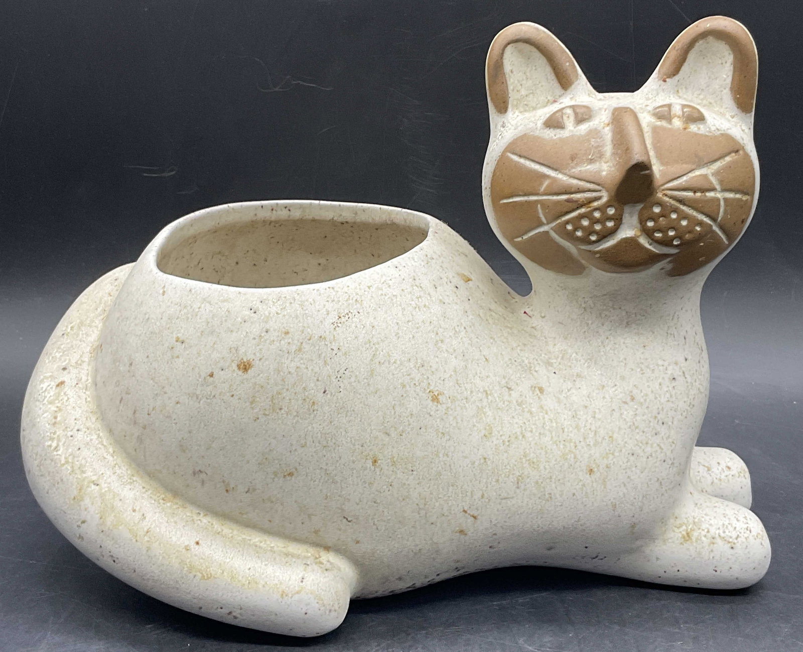 Vintage Mid Century Cat Figural Pottery Planter (1 of 8)