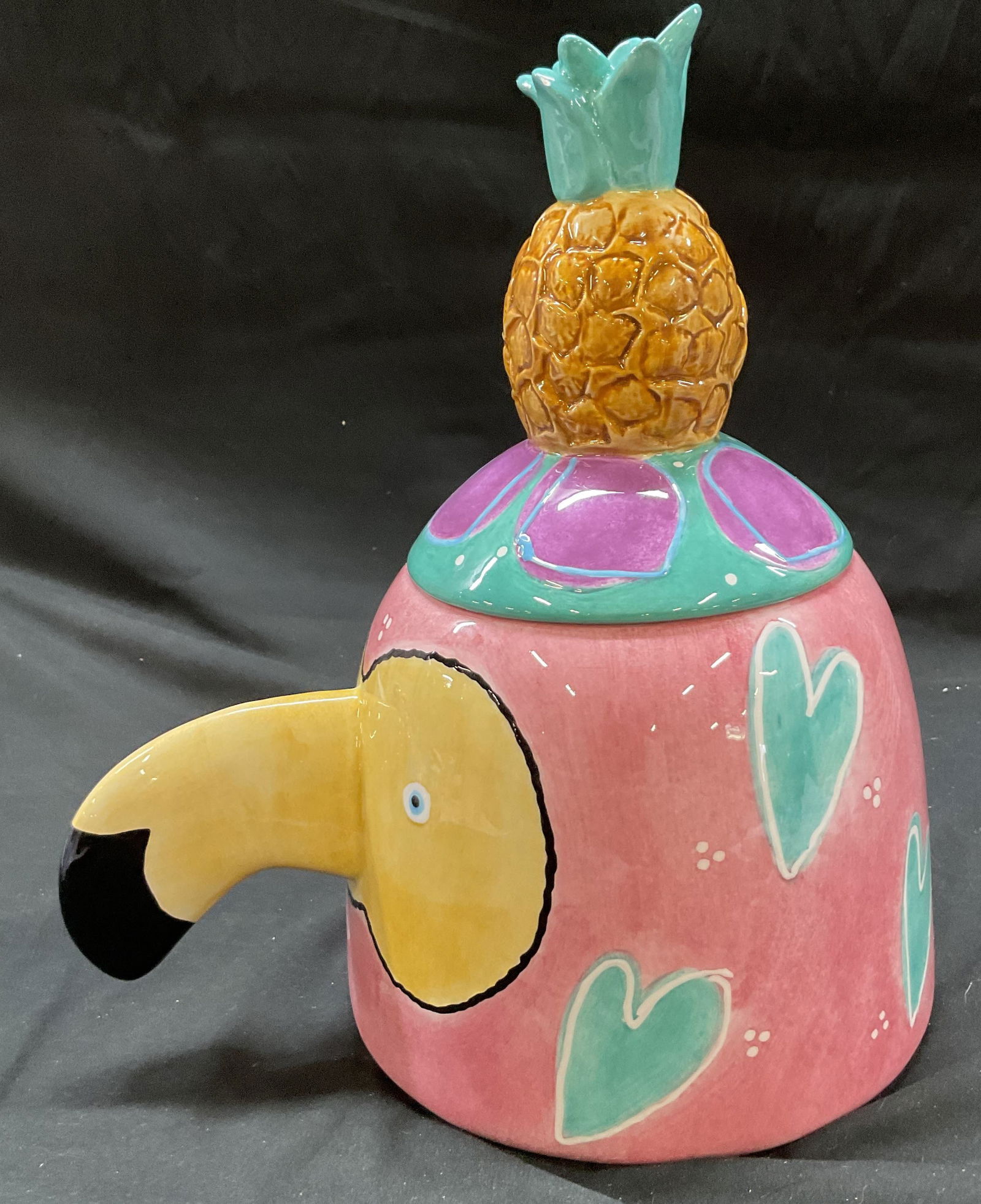 With Love, Joanne Flamingo Ceramic Cookie Jar