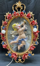 Ellie Haggerty Cherub Light Up Carousel Mirror