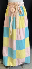 Vtg Mr. Hank Wool Patchwork Wrap Skirt
