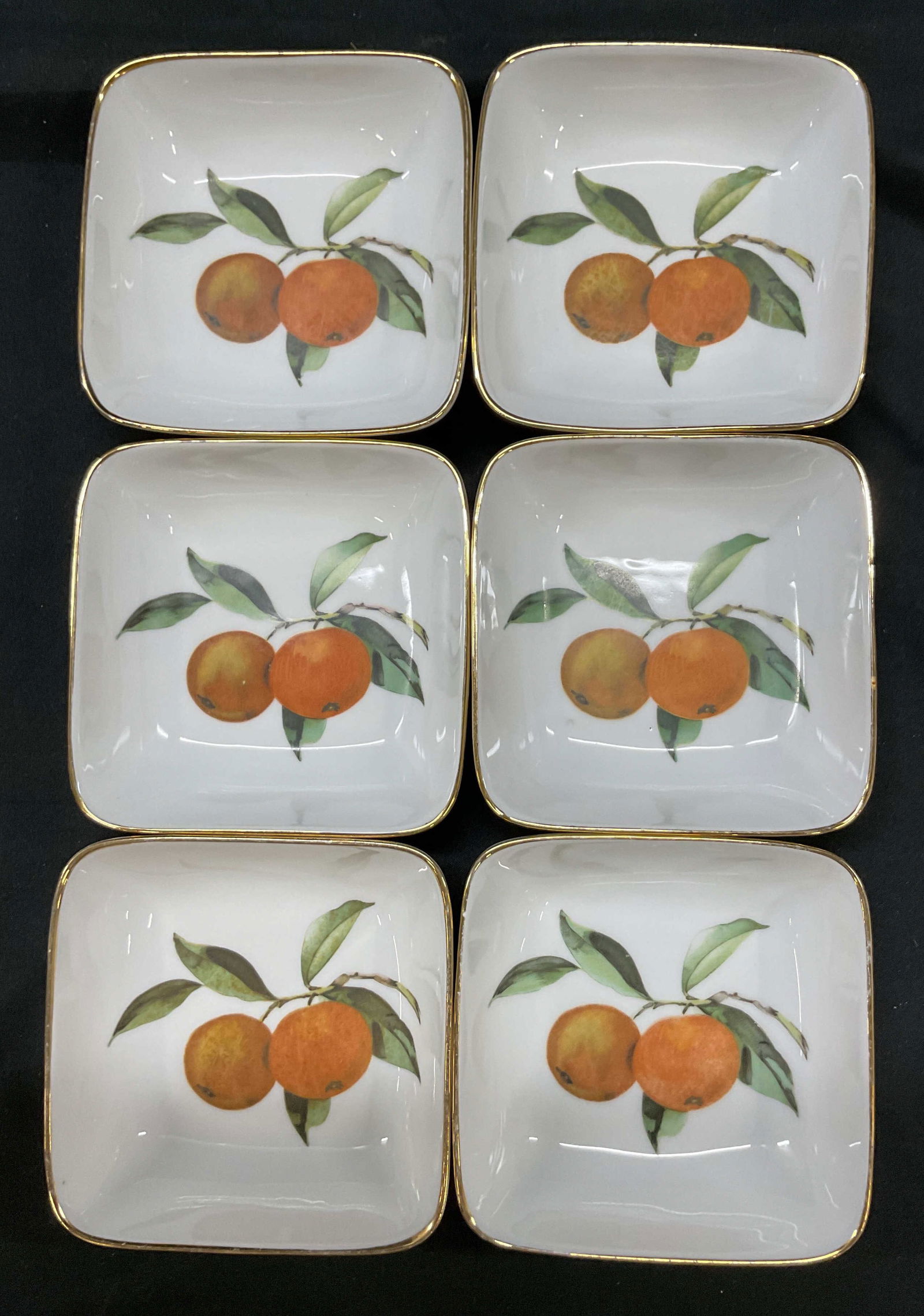 Set 6 Royal Worcester Porcelain Bowls England (1 of 6)