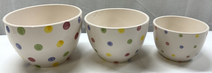 3 NANTUCKET HOME Polka Dot French Bowls