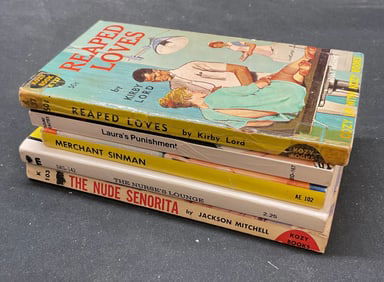 Group 5 1960s Pulp Erotica Books