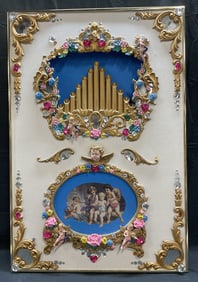 Framed Ellie Haggerty Cherub Carousel Panel