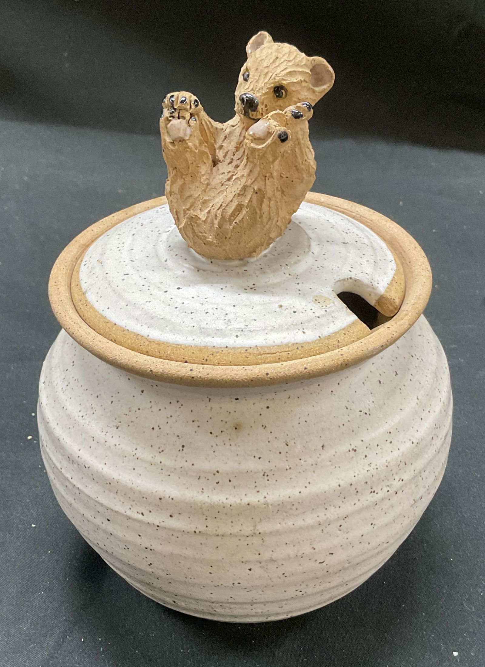 Betty Kendall Pottery Honey Pot with Lid (1 of 7)