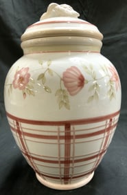 WAVERLY HAND PAINTED NORFOLK ROSE Prc Cookie Jar