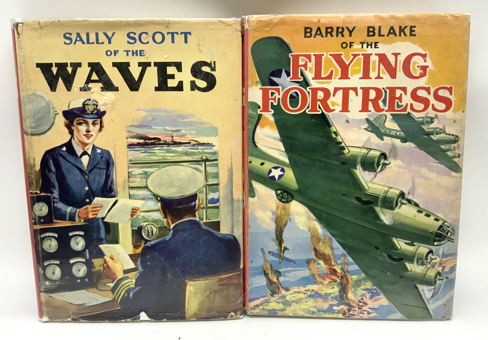 2 WHITMAN Adventure Illustrated Novels 1943 SNELL+: 2 WHITMAN Adventure Illustrated Novels 1943 SNELL+ 2 hardcover books including, Sally Scott of the Waves by Roy. J. Snell & Barry Blake of the Flying Fortress by J.R. White. Copyright 1943 BY WHITMAN 