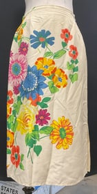Max Mara Floral Silk Midi Skirt Italy