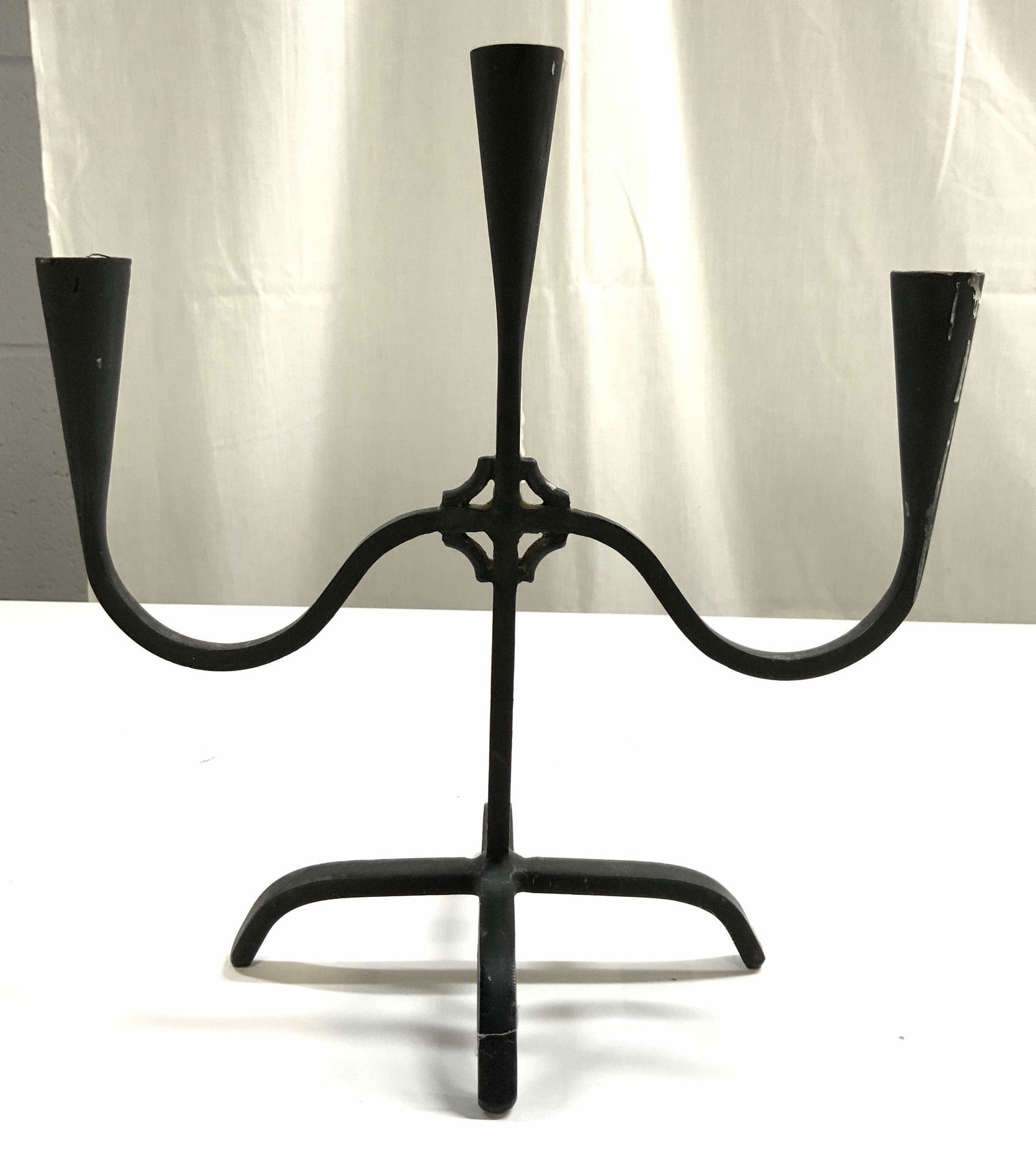 Vintage Iron 3 Arm Candelabra (1 of 6)