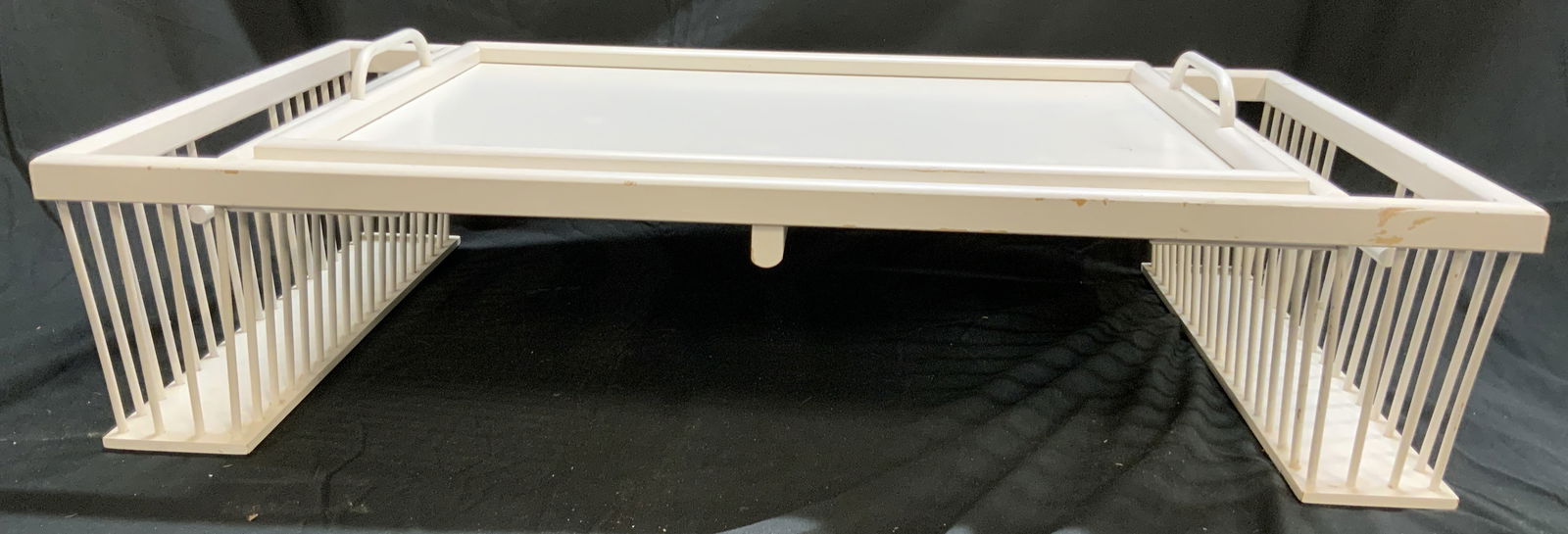 Vintage White Toned Wooden Bed & Breakfast Tray (1 of 9)