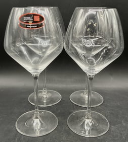 Set 4 RIEDEL Signed Crystal Stemware Wine Glasses