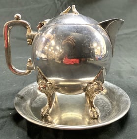 Lot 2 Silver Plate DANSK Dish & Creamer Dish