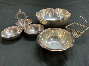 Lot 4 Assorted Silver Plate Accessories