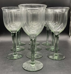 Set 10 Glass Stemware Wine Goblets