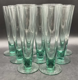 Set 9 Glass Stemware Champagne Flutes