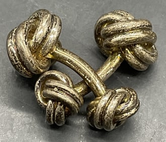 Pr TIFFANY & CO. Signed Sterling Silver Cuff Links