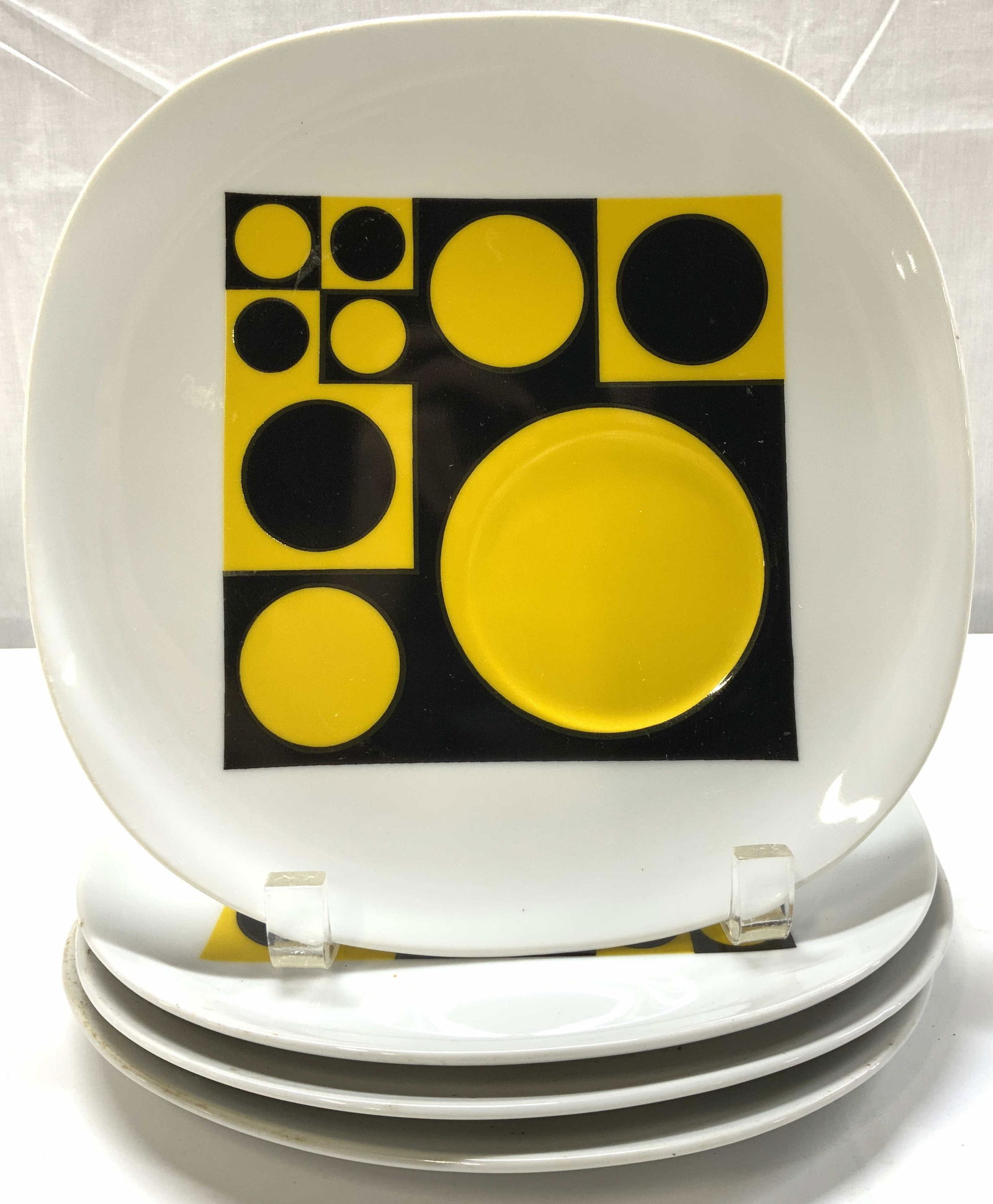 4 JONAS ROBERTS MCM Geometric Pattern Plates JAPAN (1 of 7)