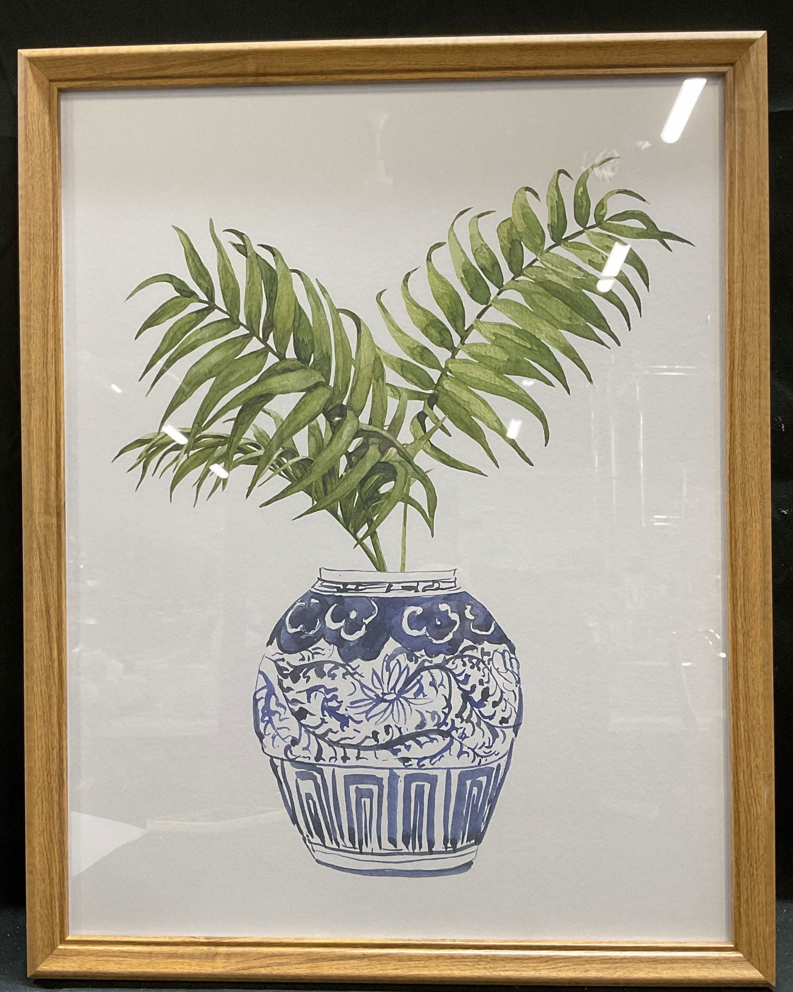 Framed Botanical Asian Vase Plant Lithograph (1 of 6)
