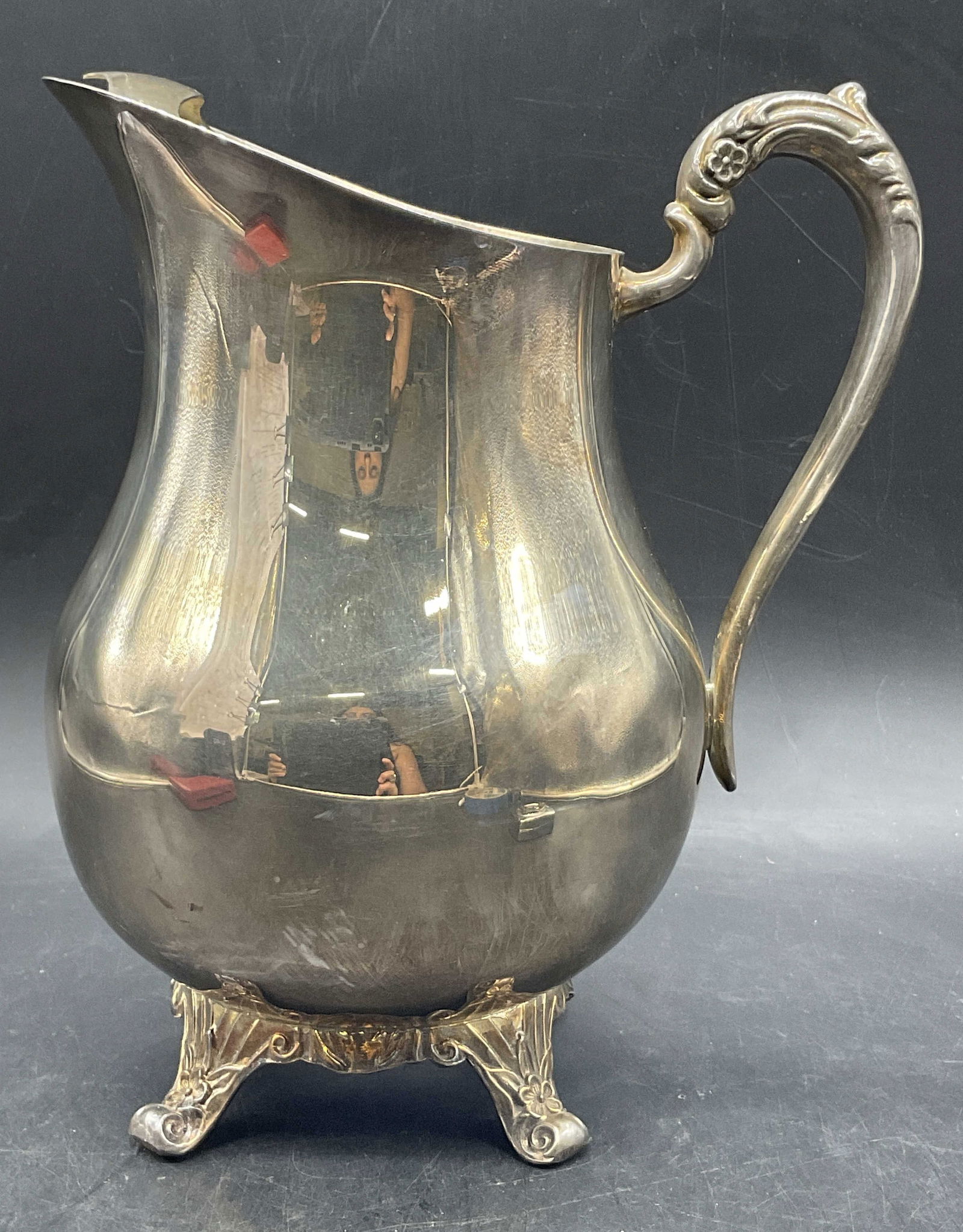 F.B. ROGERS SILVER CO. Vntg Silver Plate Pitcher (1 of 8)