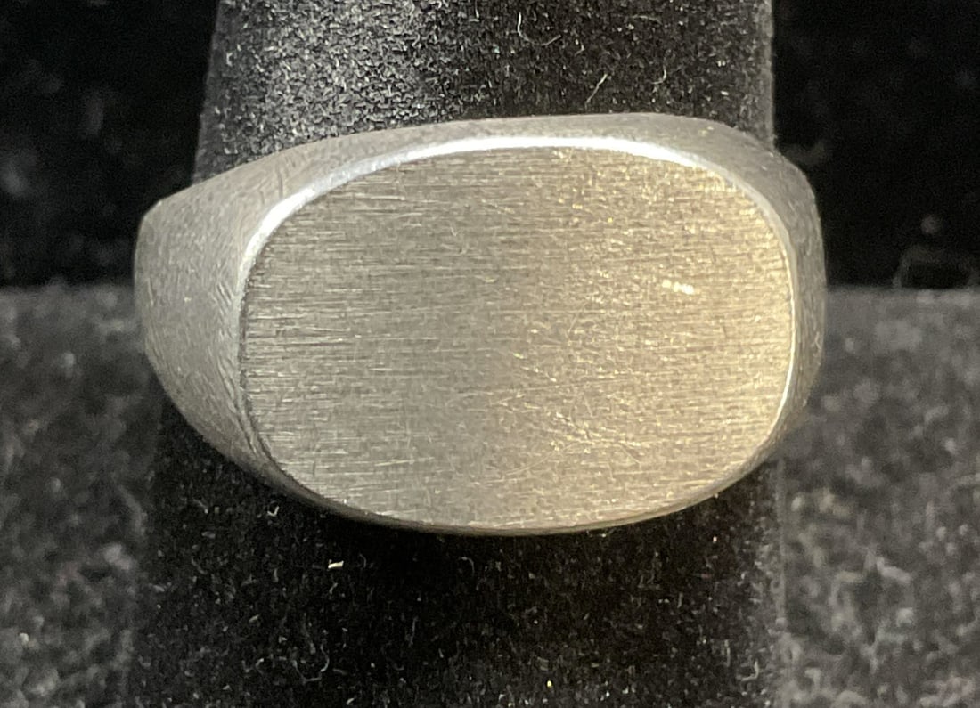 Vintage Signed Sterling Silver Signet Ring (1 of 6)