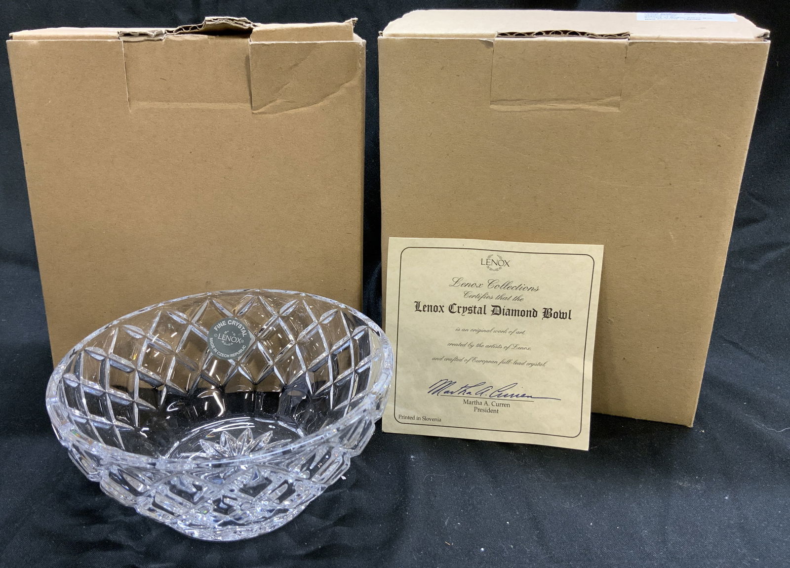 2 Lenox Collections Crystal Diamond Bowl 5in NIB (1 of 7)