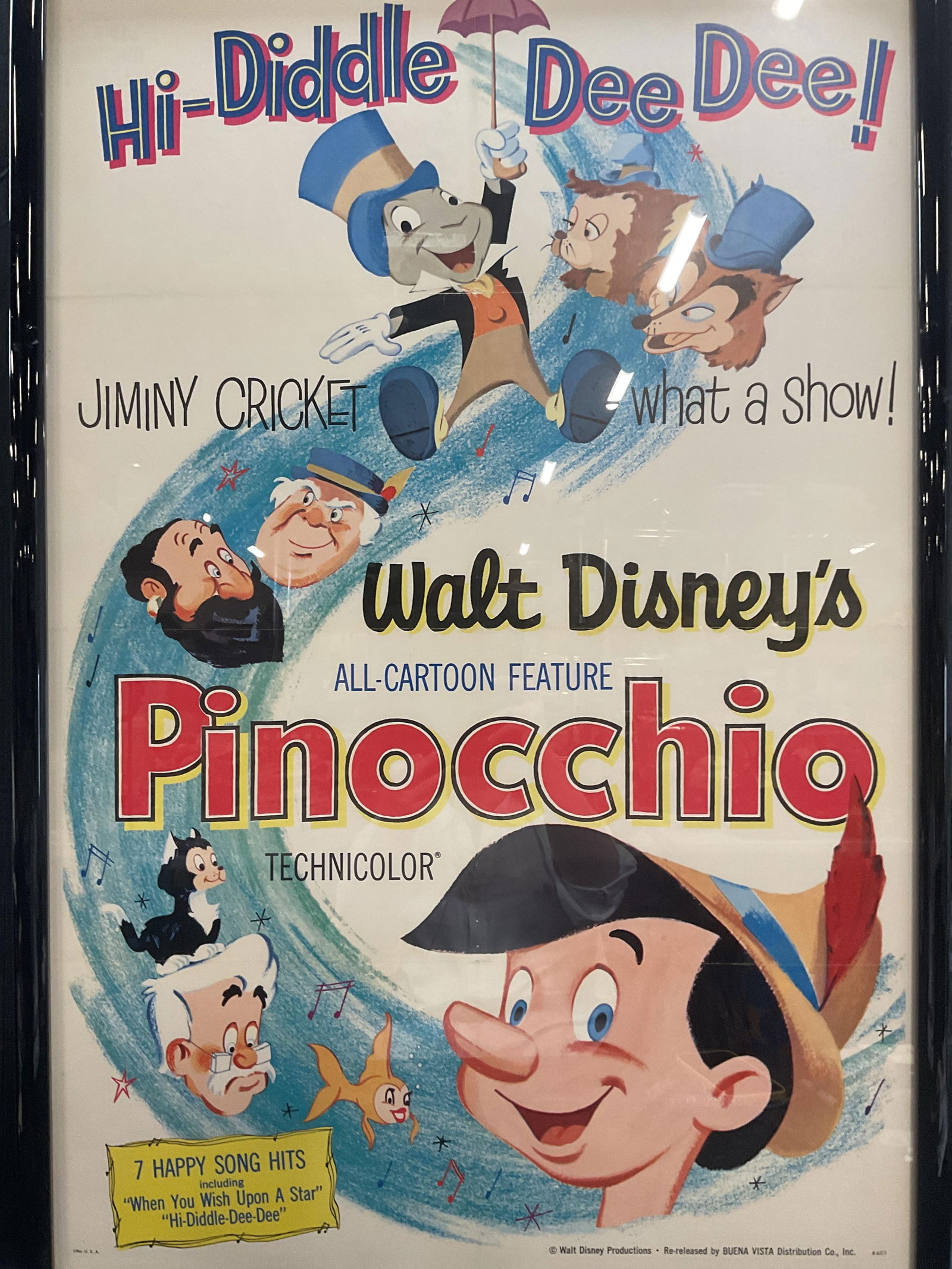 1962 Disney Pinocchio Re Release Litho Poster (1 of 7)