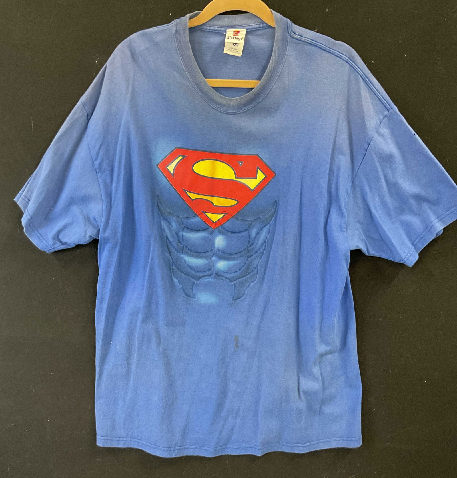 Six Flags DC Comics Superman Blue Cotton T-shirt (1 of 7)