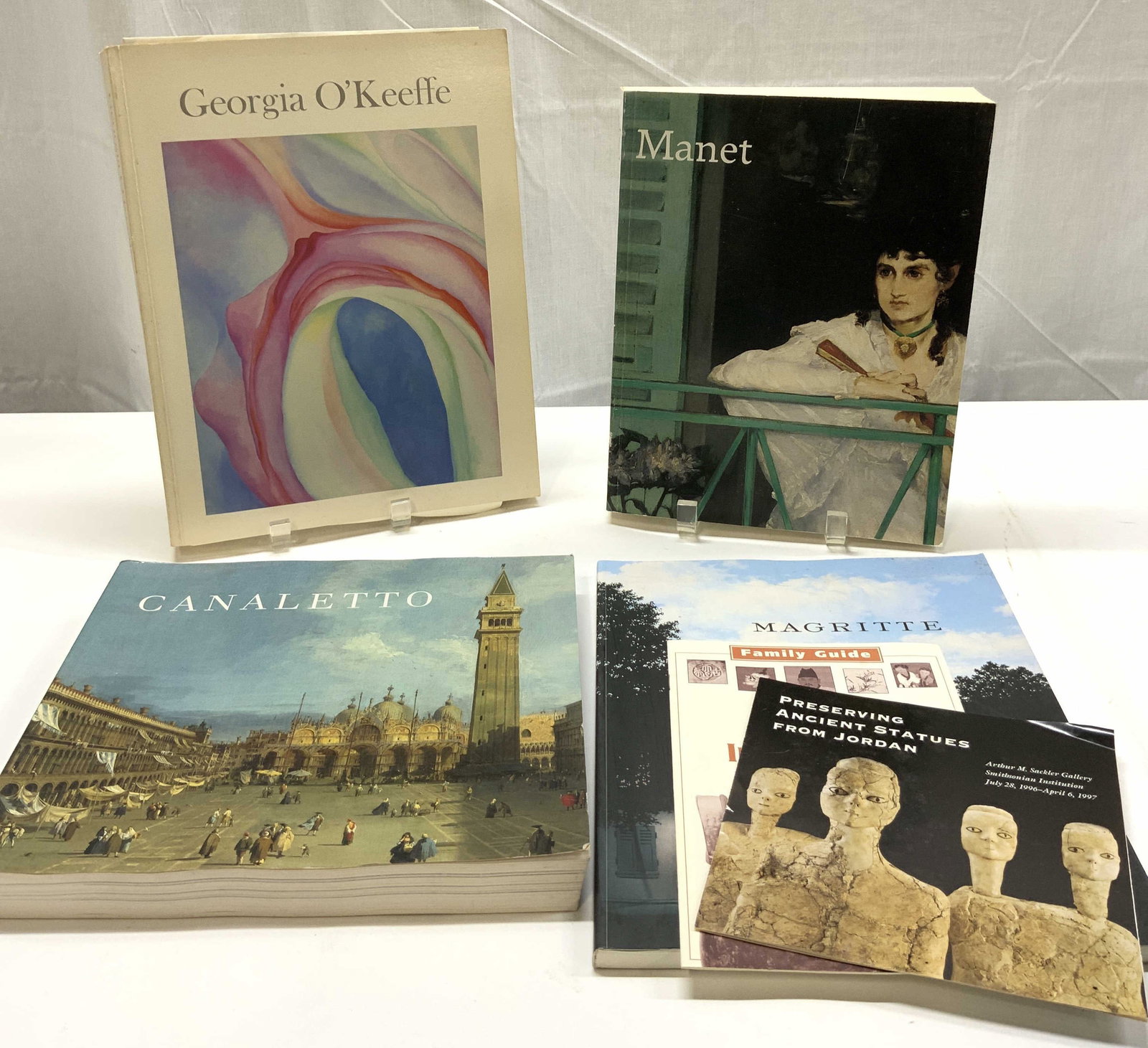 6 Art & Society Illustrated Books 1980s GREENOUGH+: 6 Art & Society Illustrated Books 1980s GREENOUGH+ 6 vintage art books including, Manet 1832-1883 by The Metropolitan Museum of Art, Canaletto by Katherine Baetjer & J.G. Links, Georgia O Keefe by Sar