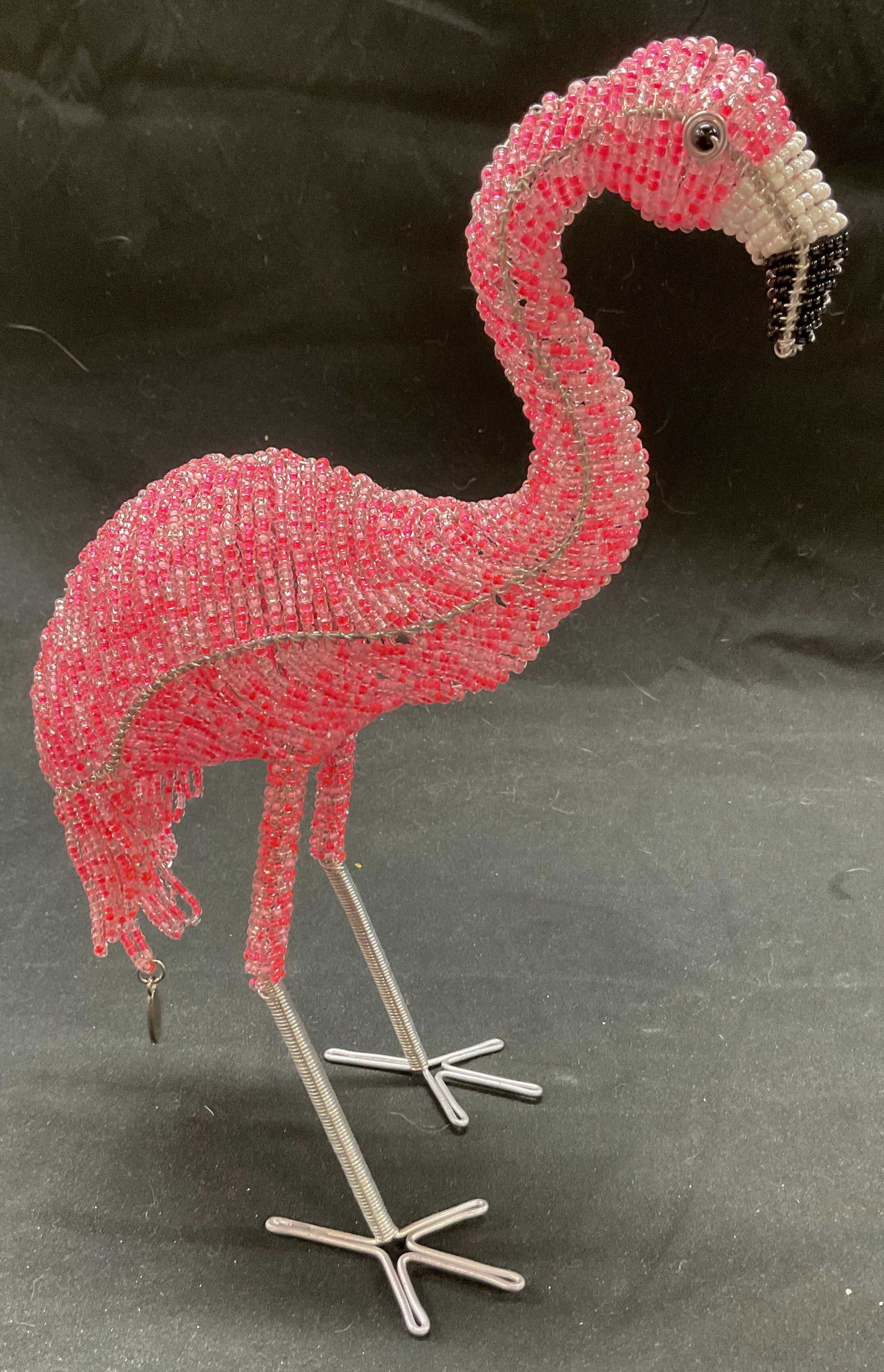 Atlantis Handmade Wire Beaded Flamingo Statue (1 of 7)