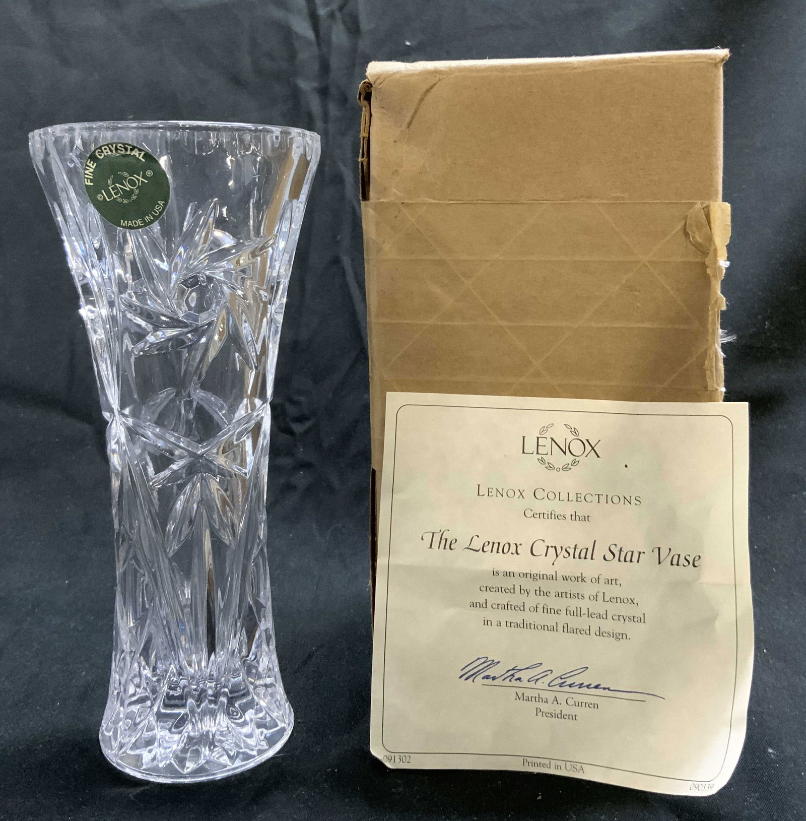 Lenox Collections Crystal Star Vase 6in NIB (1 of 8)