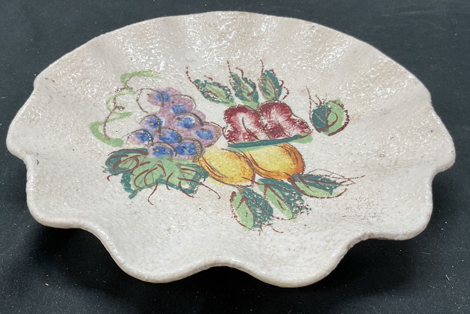 Vtg Porcelain Hand Painted Fruit Plate (1 of 6)