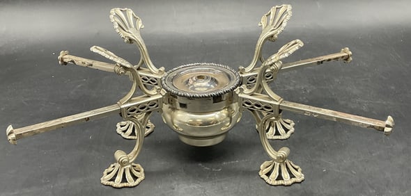 C H A G Hallmarked Sterling Silver Warming Stand