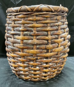 Vintage Round Woven Wicker Basket