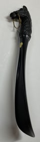 Vtg Black Horse Head Shoe Horn